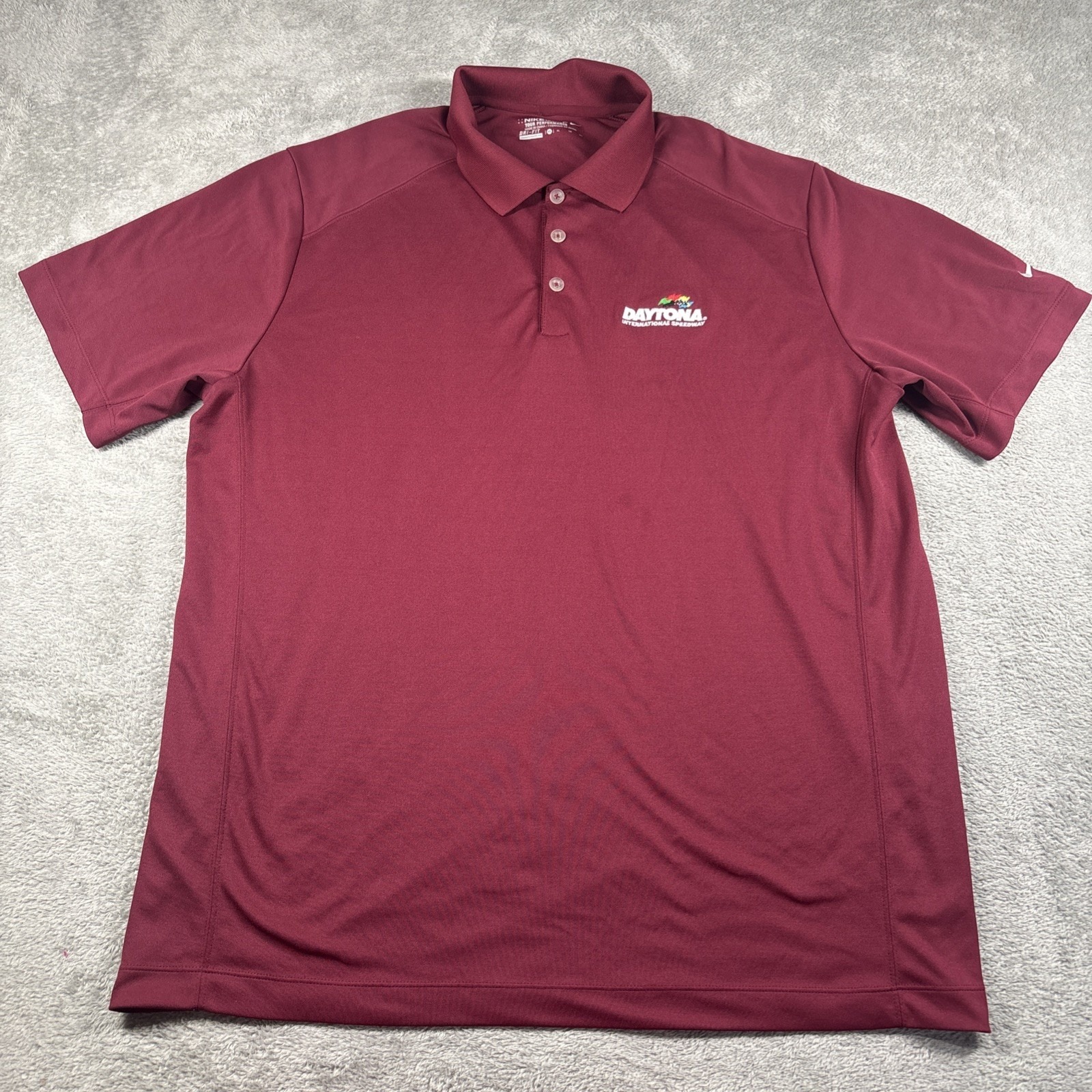 Nike Daytona International Speedway Burgundy Golf Polo Size Xl Nike Daytona International Speedway Burgundy Golf Polo Size Xl